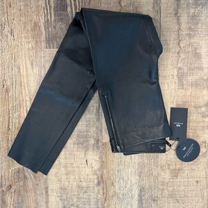 WithBlack Lambskin Leather Pants with Zipper Detail xS